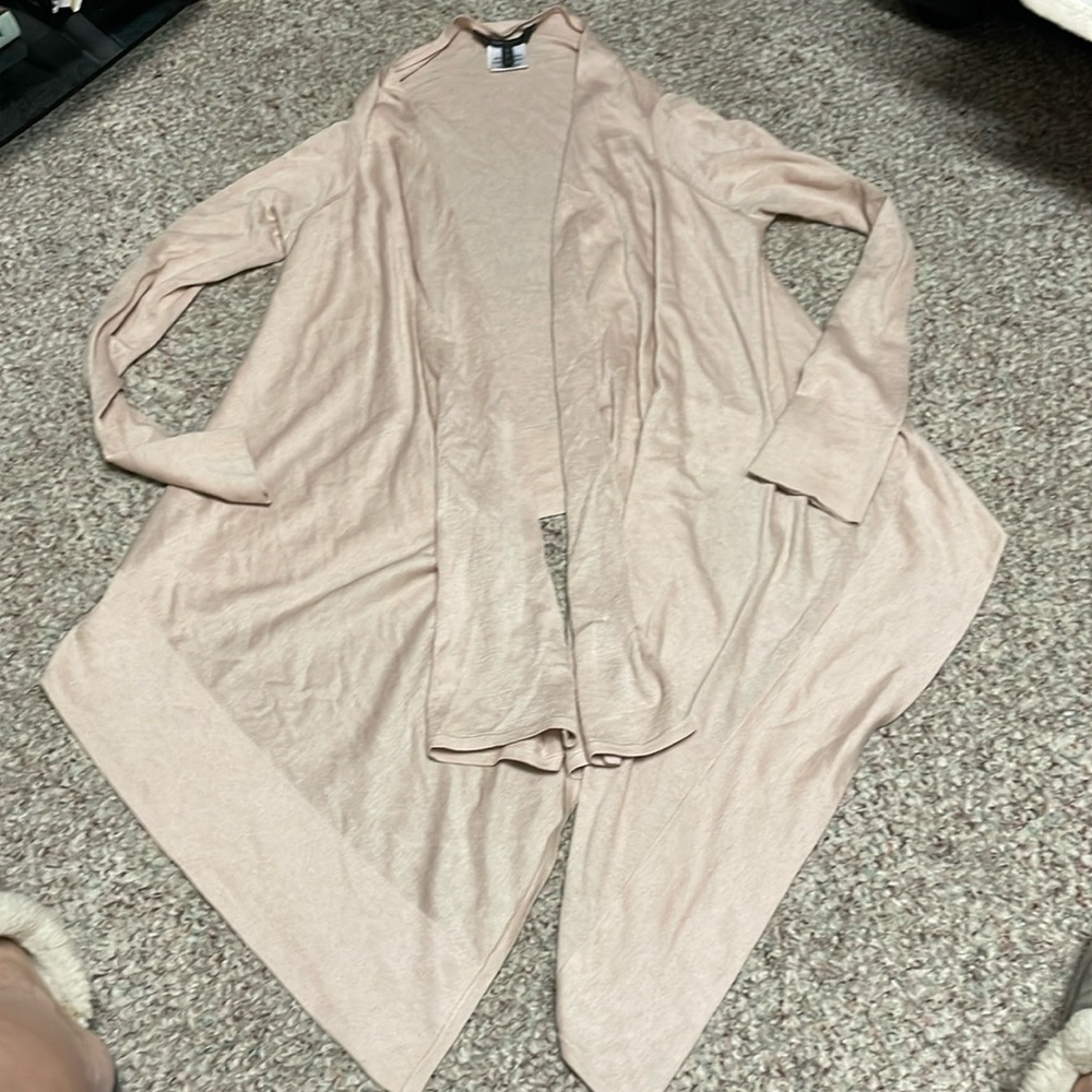 Bcbg silk/cashmere asymmetrical open cardigan sweater